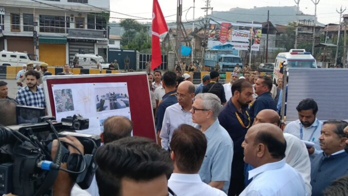 Chief Minister Omar Abdullah inspects development works in Srinagar